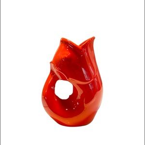 GURGLE POT FISH PITCHER RED  9.5" 42 OZ (1.5 Qt) 2006